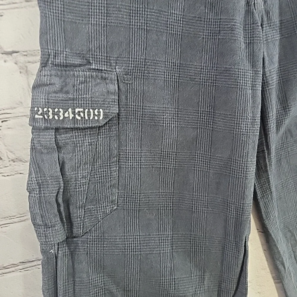Hurley Cargo Pants‎ Boys Sz 18 Gray Flap Pockets Cuff